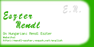 eszter mendl business card